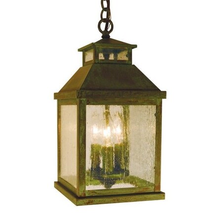Arroyo Craftsman 7" Canterbury Pendant, Antique Copper, Almond Mica Glass CAH-7AM-AC
